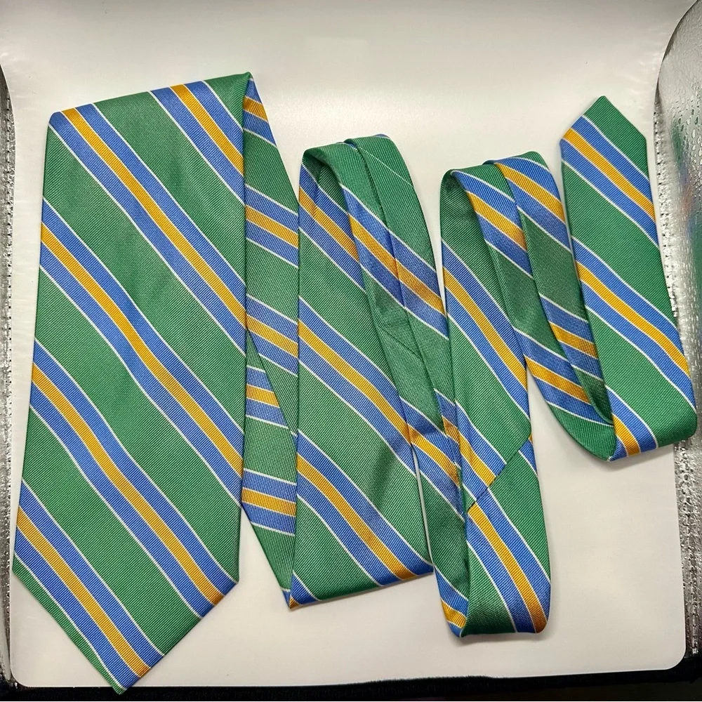 Untipped Aleta Milano Stripe Striped Silk Classic Tie 60”x4” for Area Co.